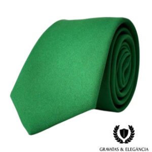Gravata Semi Slim Verde Lisa